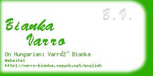 bianka varro business card